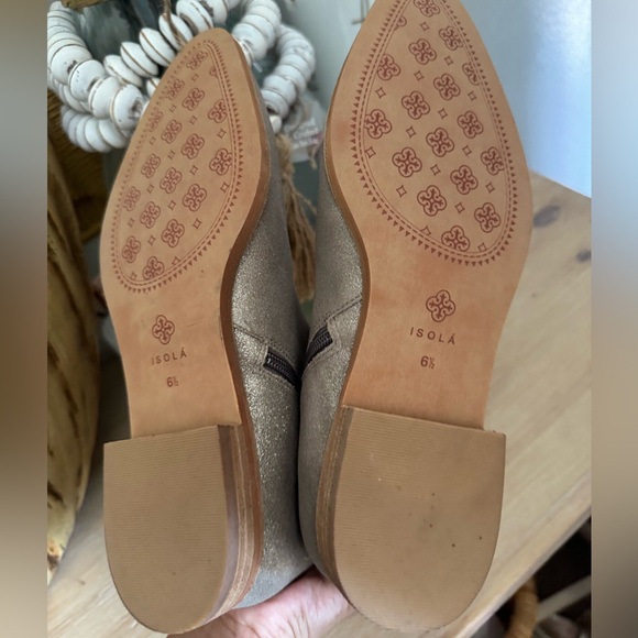 Isola Gold Ankle Booties - Picture 3 of 4